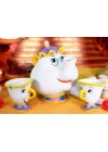 Set Teiera + 2 Tazzine Beauty & Beast Mrs Potts & Chip Disney Princess